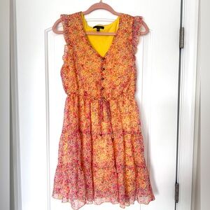 💕 Feminine!! City Studio Floral Ruffle Dress Size M | Spring Easter Dress